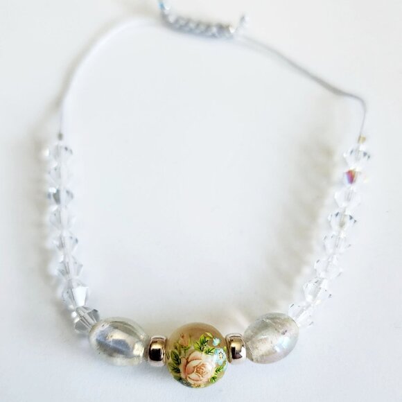 Classic Multi Crystal Sterling Silver Adjustable Bracelet - Picture 6 of 7